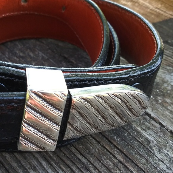 A. HYKES 14k Sterling Gator Belt Rare Ventage - Picture 3 of 8